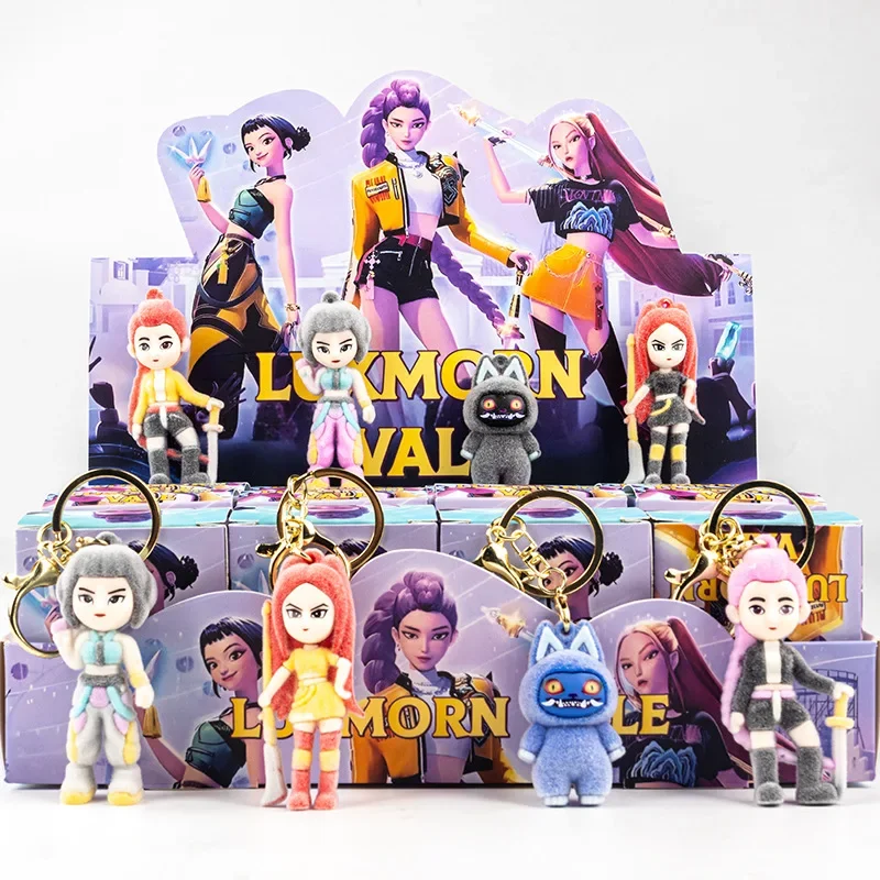 Figura de caçadores de pelúcia flocada K-POP, brinquedo colecionável de anime fofo para presentes de meninas, decoração de caixa cega surpresa para mesa de casa
