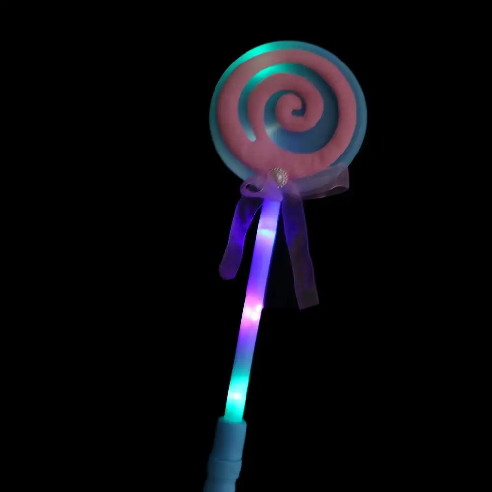 Prezent Kolorowa świecąca lampa Zabawki LED Lollipop Princess Wand Lollipop Stick Flash Light Stick Lollipop Fairy Wand Glow Stick