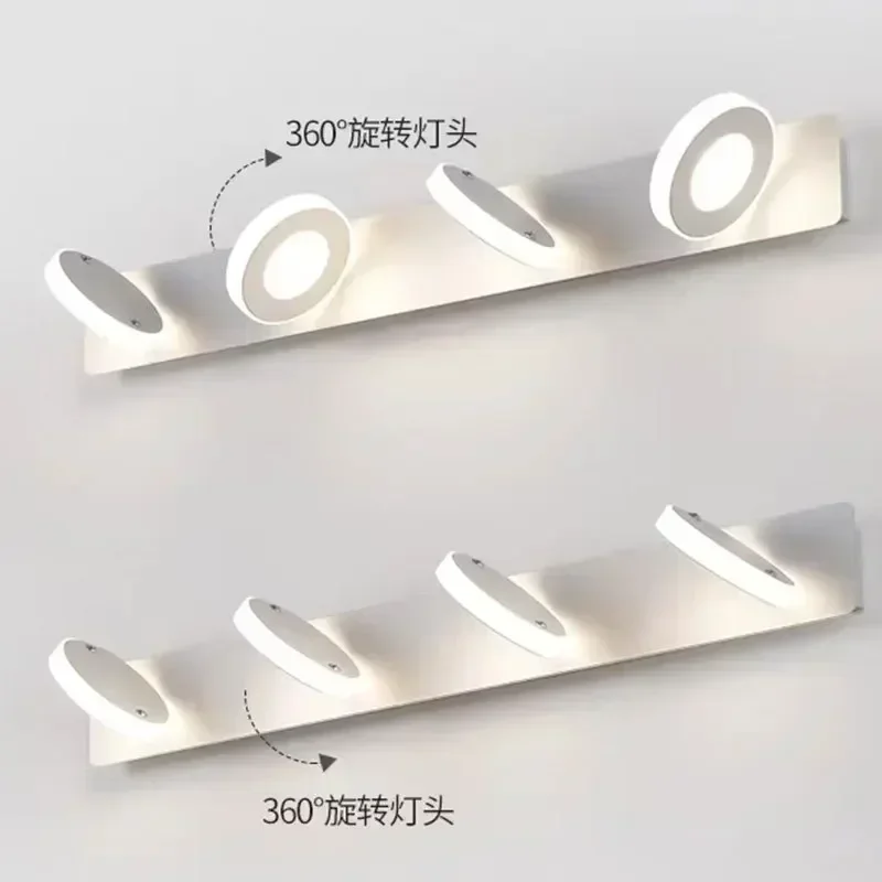 Lampada da parete LED specchio luce anteriore bagno camera da letto lampade wc applique da parete bagno trucco luci decorazione della stanza