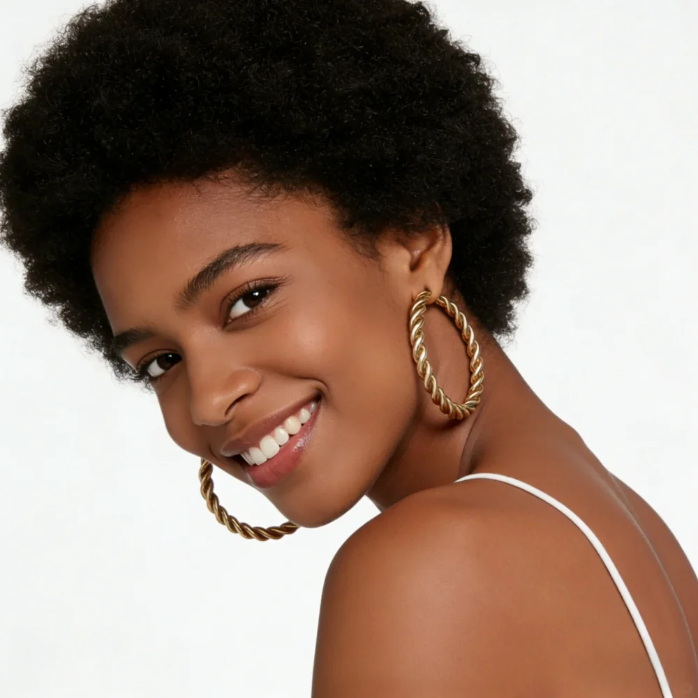 

Afro Kinky Curly Pixie Wig Human Hair, Full Machine Made Short Curly Human Hair Wig for Women, Soft & Minimal Shedding Natural B