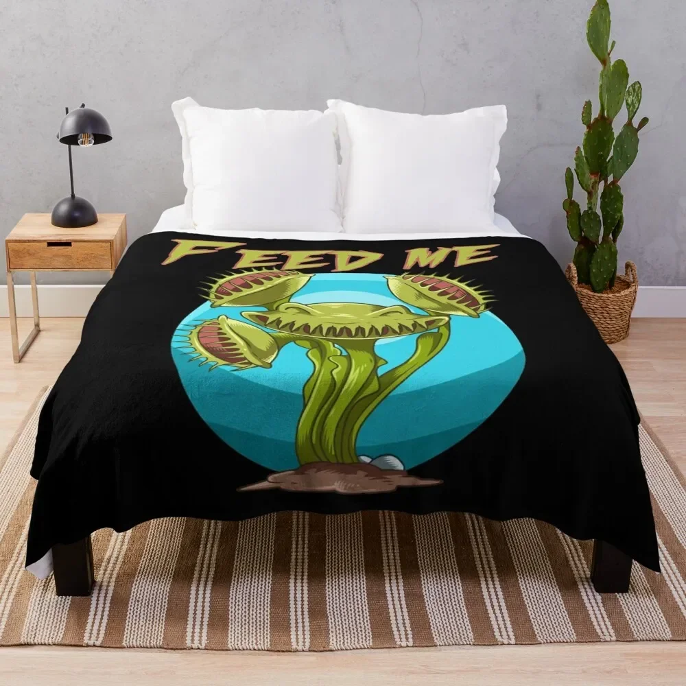 Feed Me Dionaea for a Plant lovers and growers Throw Blanket Polar Thin Designers Sleeping Bag Blankets