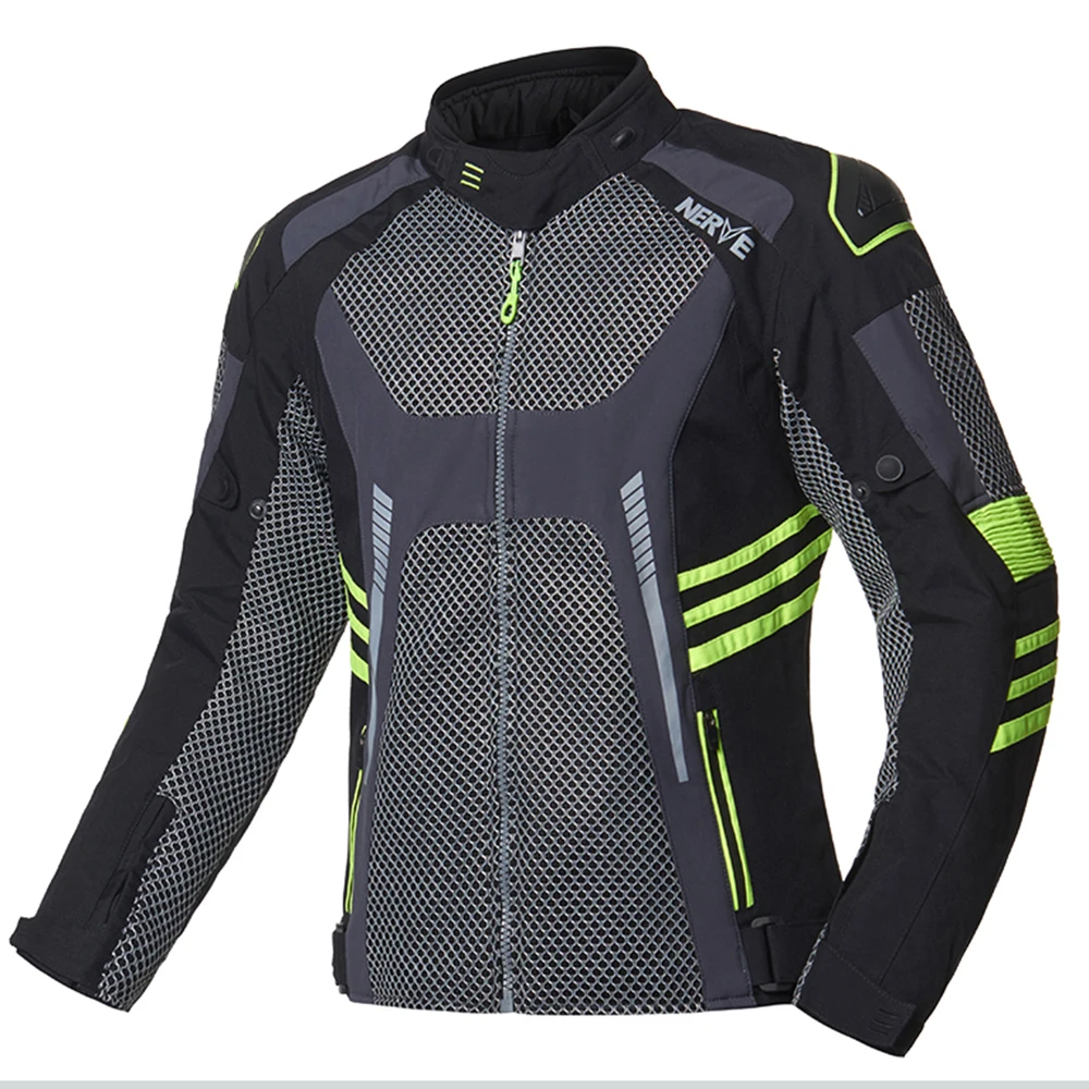 Reflective Motorbike Jacket Summer Breathable Mesh Motorcycle Jacket Man Motocross Riding Jacket