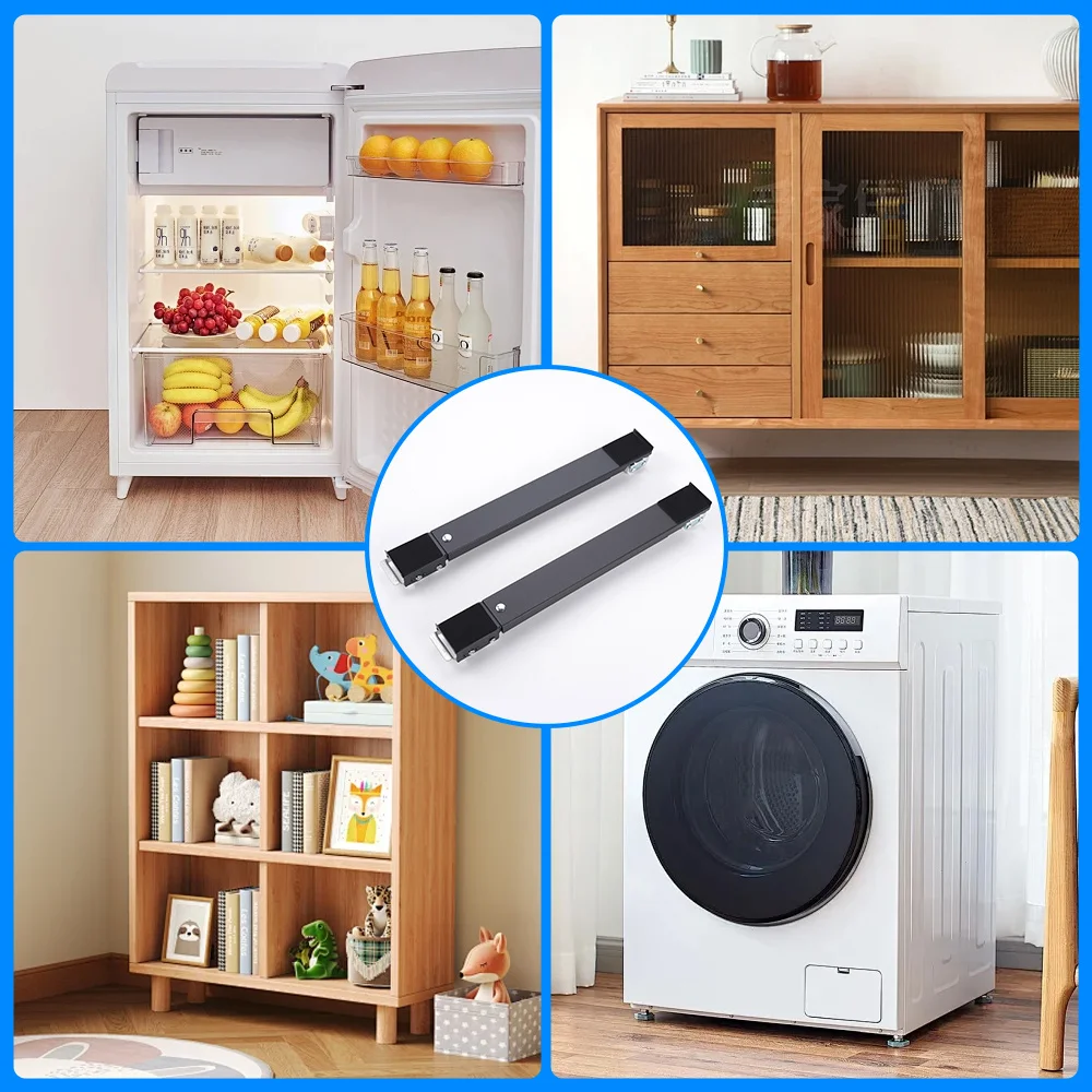 

Mobile Roller Holder Adjustable Bracket Rack Kit Roll Heavy Machine Stand Refrigerator Base Mount Universal Dryer Tool 24 Wheel