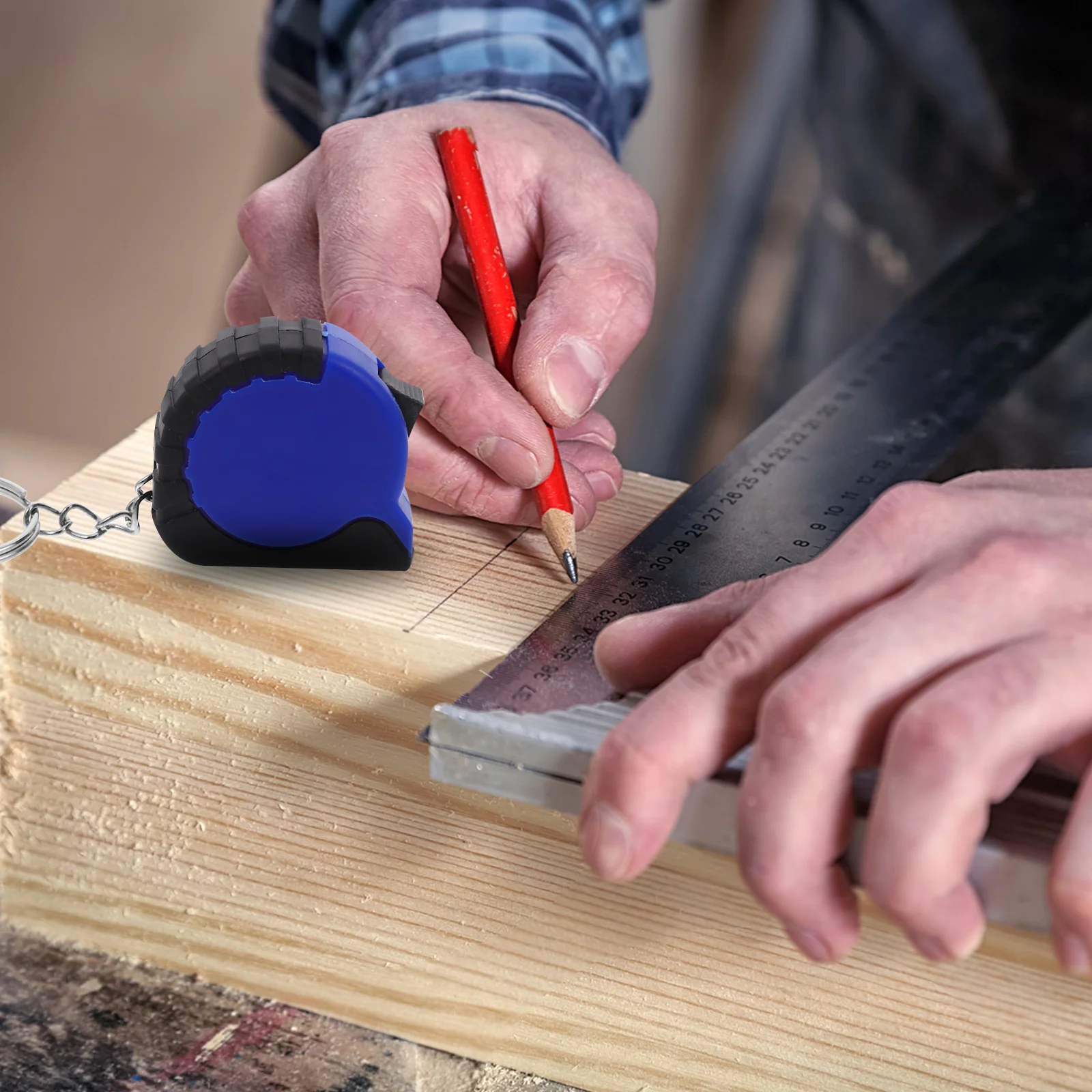 

10pcs Mini Steel Tape Measure Keychain Portable Retractable Metric Scale For Home Engineering Tailoring Body Measuring Tool