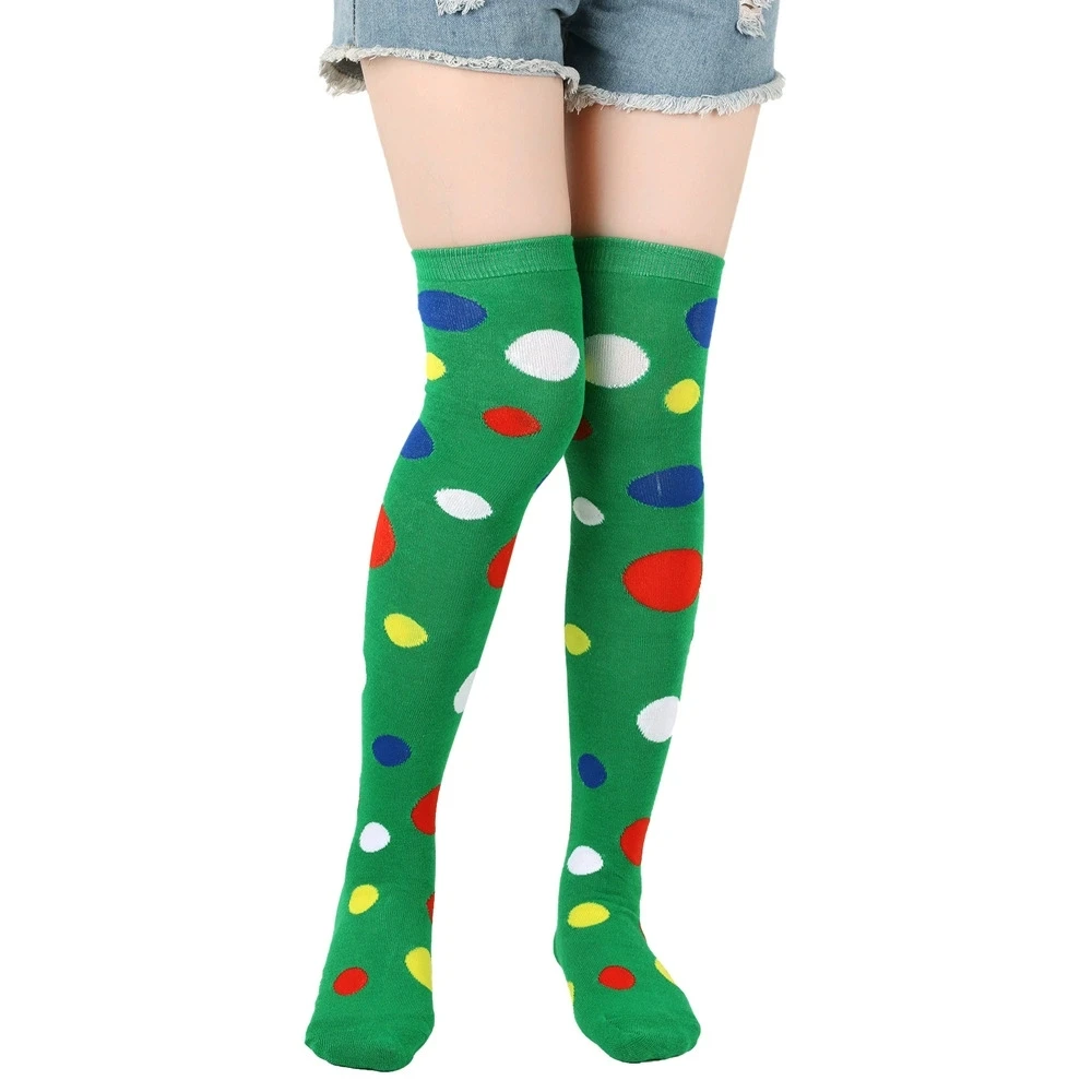 Große gepunktete Strümpfe für Damen, über Knie, hohe lange Socken, bunter Kuh-Druck, Anime-Performance, Cosplay-Requisiten, Party, Festival, Geschenke – Detail 21