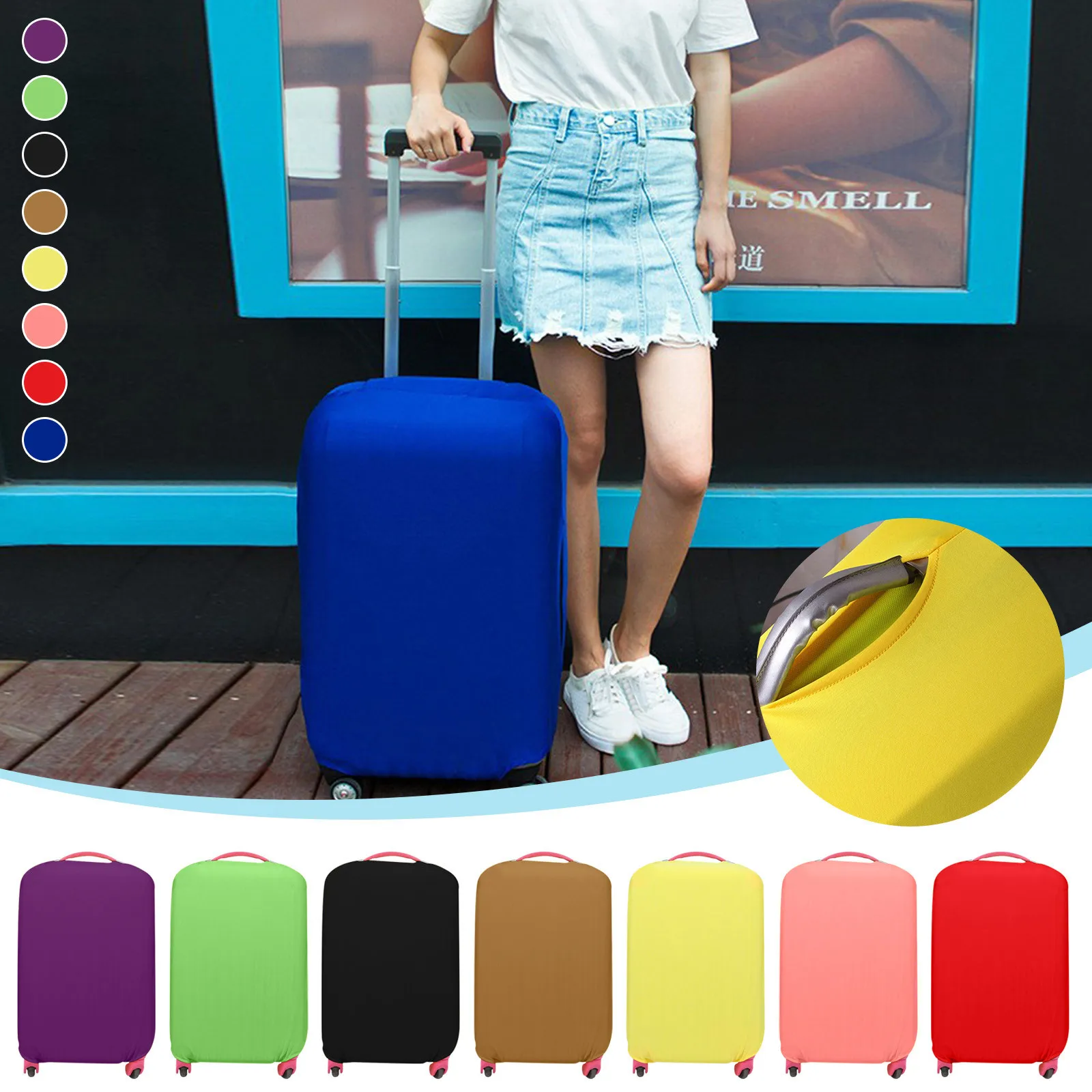 

Travel Luggage Suitcase Protective Cover Trolley Case Travel Luggage Dust Cover Travel Accessories Packing Organizer Multi Color
