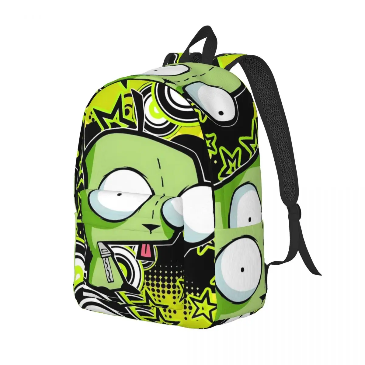 Invader Zim Cartoon Teenage Backpack Outdoor High School Business Daypack for Men Women Laptop Computer Canvas Bags