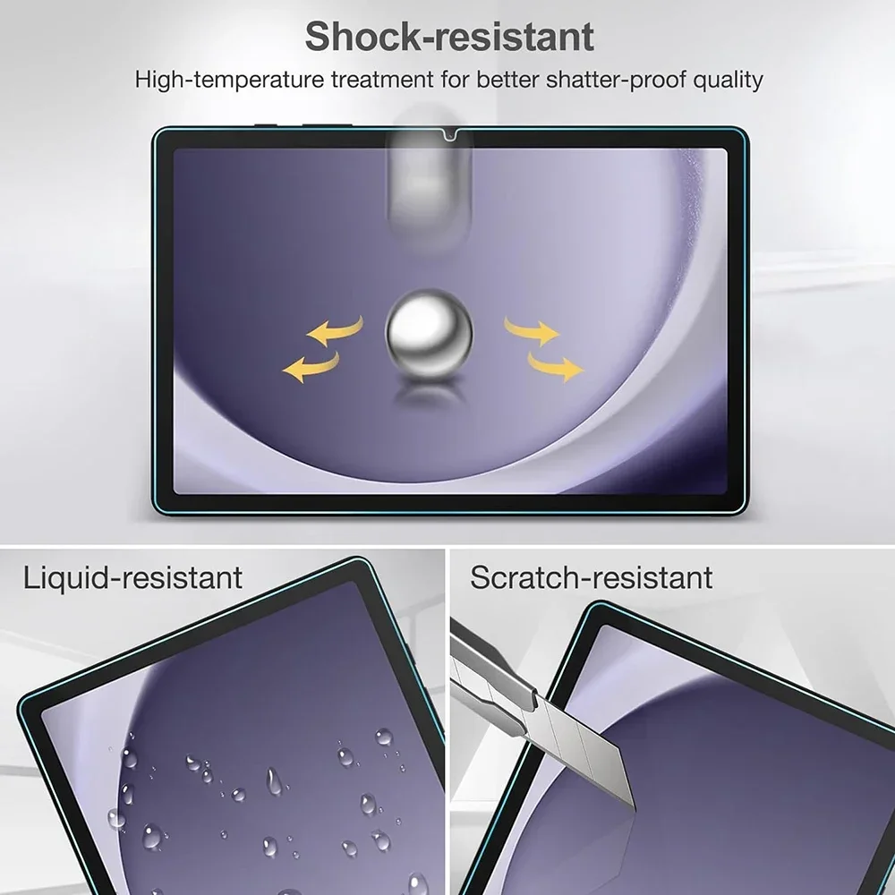 2Pcs Tempered Glass Screen Protector For Samsung Galaxy Tab S9 Fe S8 Ultra Plus S7 S6 Lite For Galaxy Tab A9 Plus A8 A7 8.7 Film