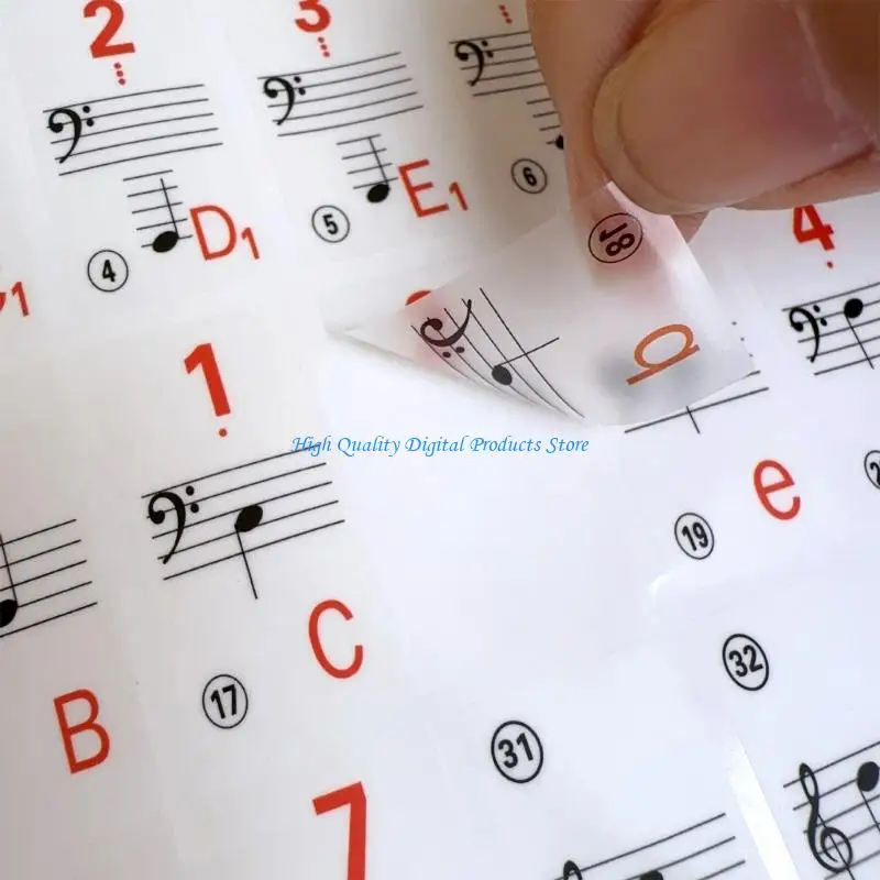 ملصقات لوحة مفاتيح u2je Clear Piano Keys Dealo Deficer for 88/61/54/49/37 مفاتيح