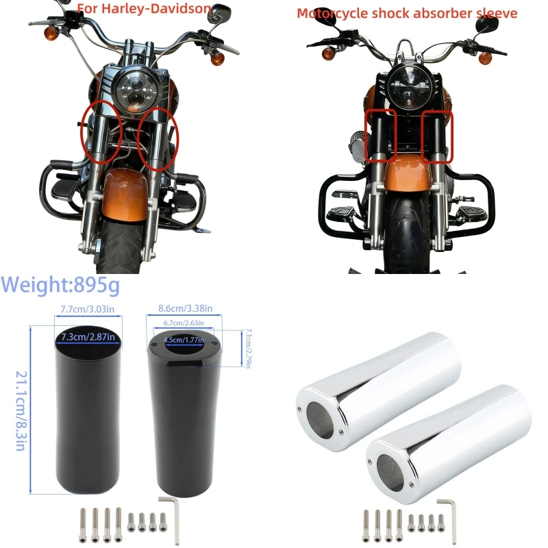 Motorcycle shock absorber sleeve front fork shock absorber sleeve for Harley Soft Tail series Fat Commander successor FLST TAG