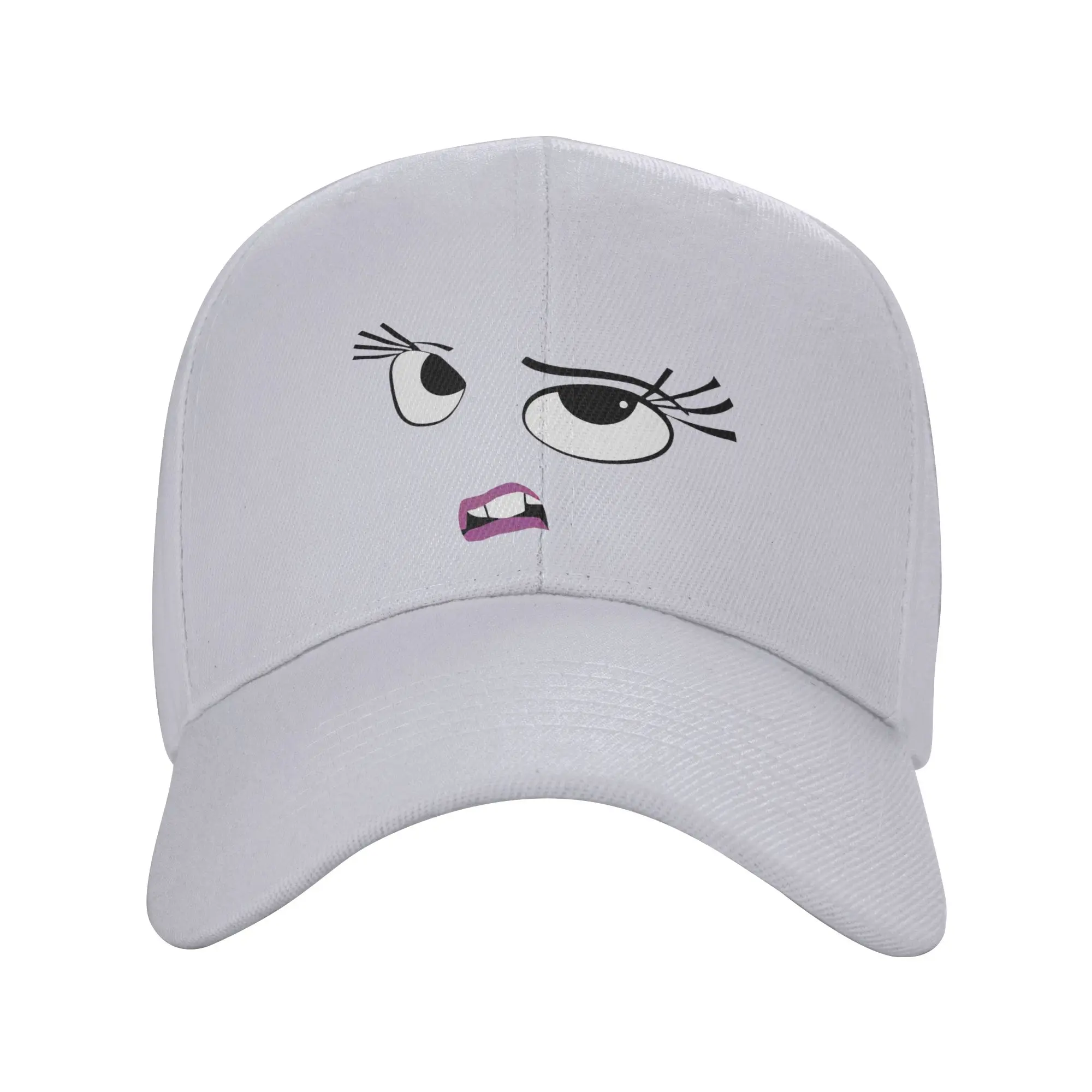 Inside Out 2 Disgust Face Baseball Cap Adult Hip-Hop Trucker Hat Dad Hat Adjustable Polyester Sports Cap