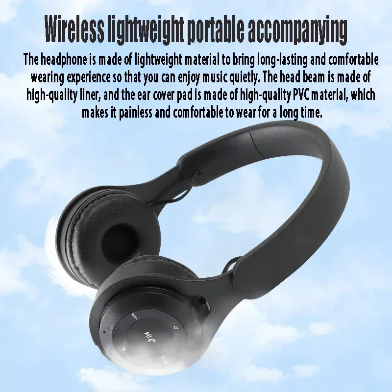 Stereo Y08 Headset 5.0 Bluetooth Headset Folding Wireless Sports Earphone Gaming Headsets Over-ear Headphones for Android Ios