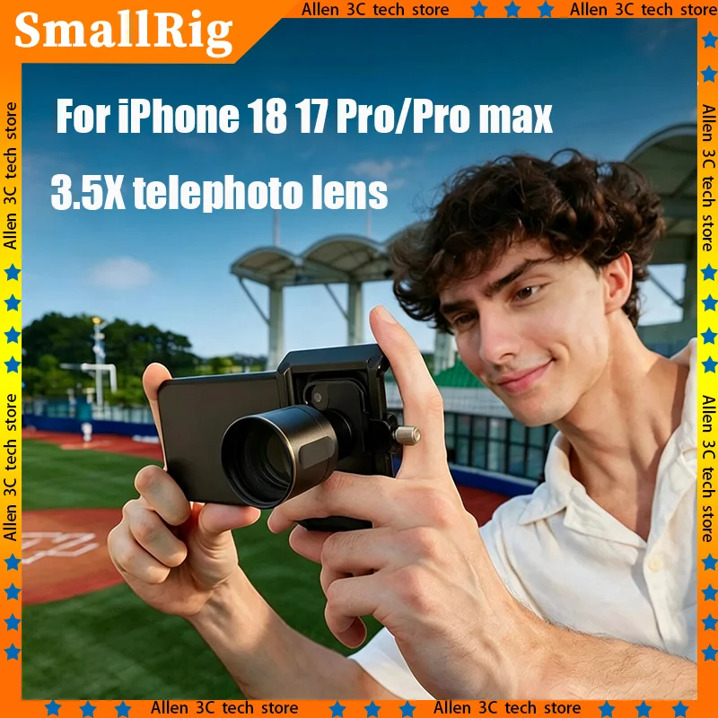 SmallRig  For iPhone 18 17 Pro/Pro Max 3.5X Telephoto Lens T Mount Phone Camera Magnifier Macro Lens Concert Sports Photography