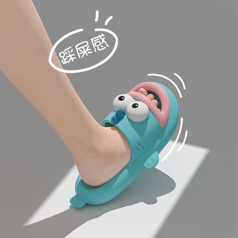 Sanrio Hangyodon Cartoon EVA Soft Thick Soled Slippers kawaii Anime Shark Slippers For Women Men Outdoor Beach Slides Flat Shoe