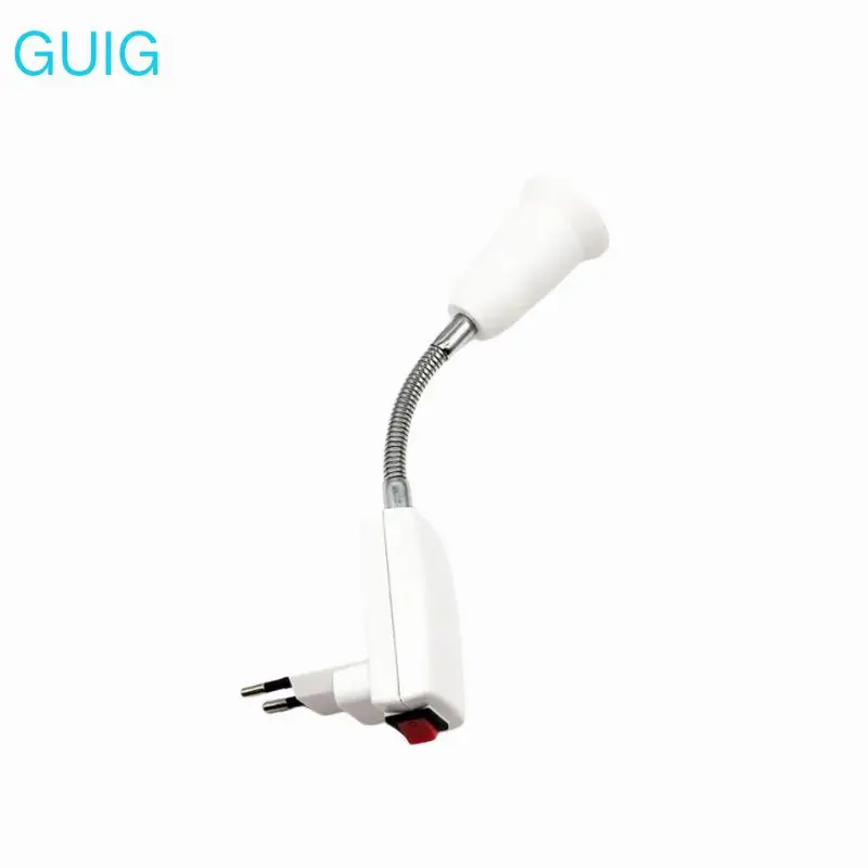 

AC 100 - 240V E27 20CM Flexible Lamp Holder Light Lamp Bulb Holder White Flexible Converter On/Off Switch Adapter Socket EU Plug