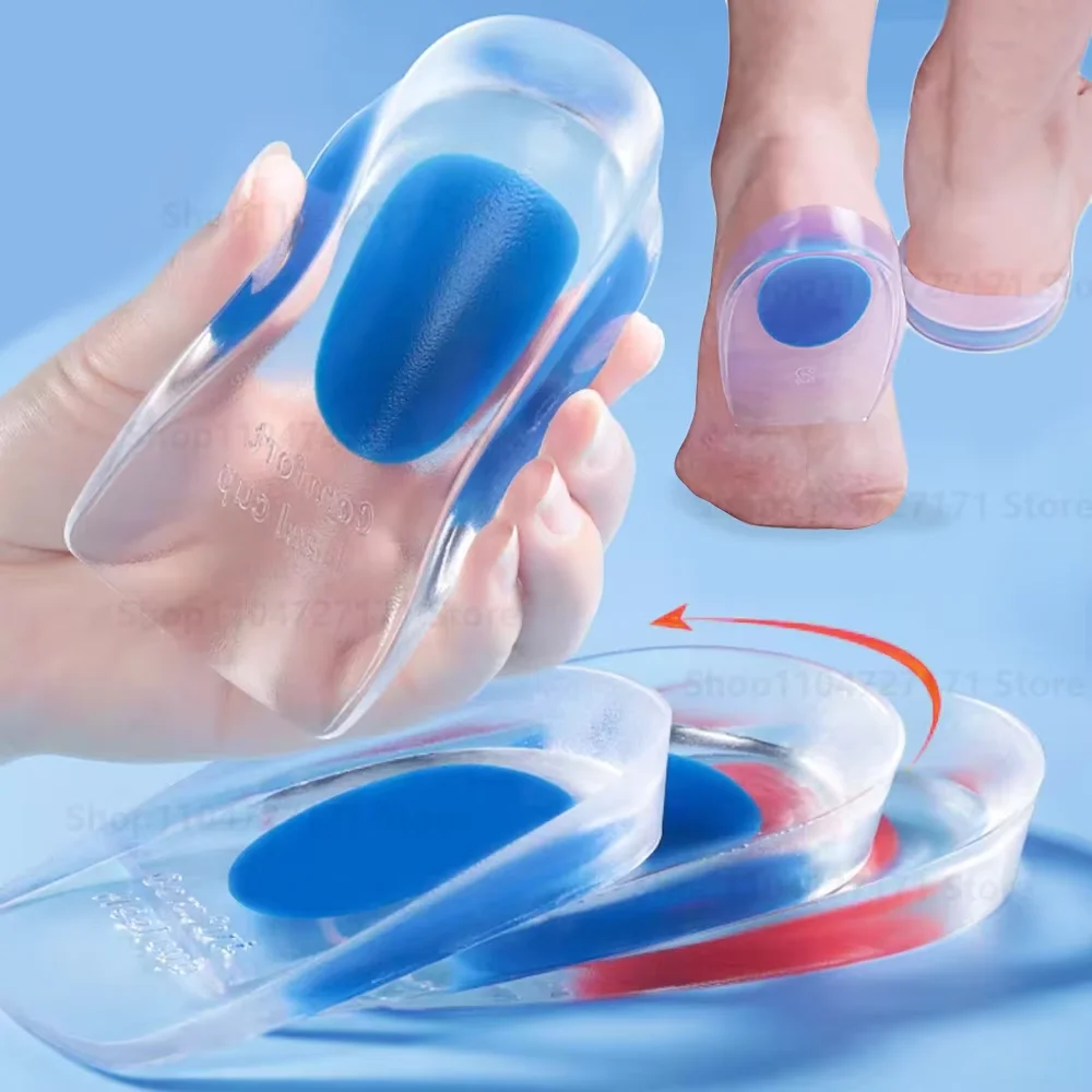 Coussinet de talon en Silicone, semelle intérieure en Gel souple, chaussures de sport absorbant les chocs, éperons de talon, Support de fasciite plantaire, soulagement de la douleur