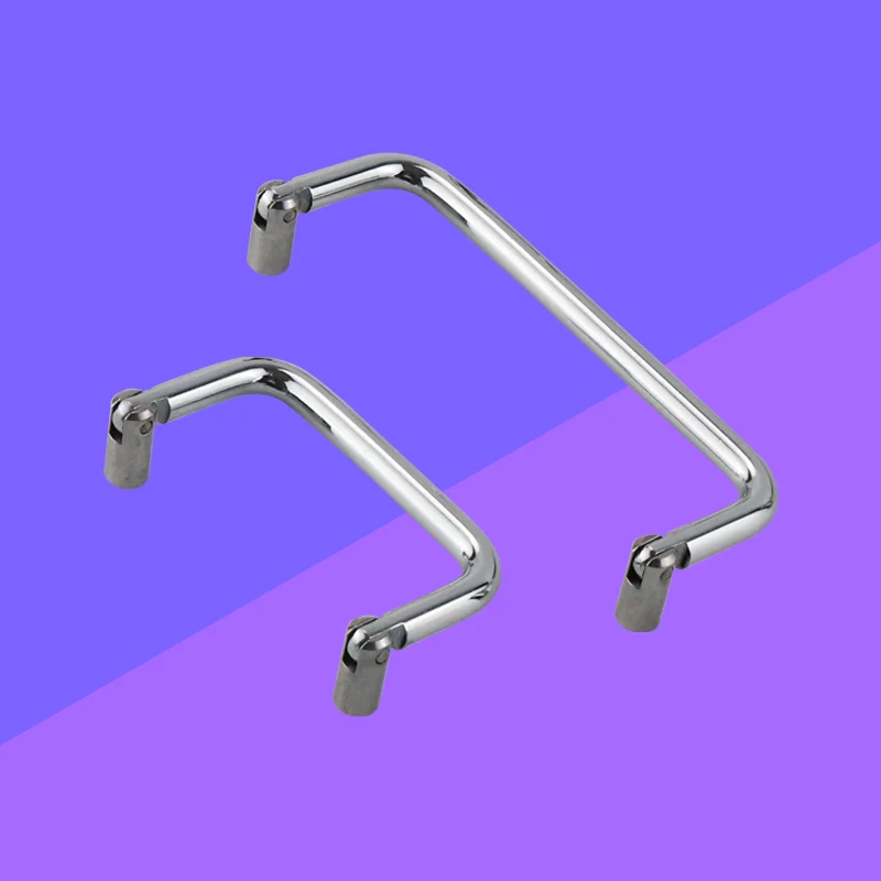

Chrome Plated Iron Industrial Equipment Bi Fold Handle with Swivel Function for Toolboxes and Carrying Handles