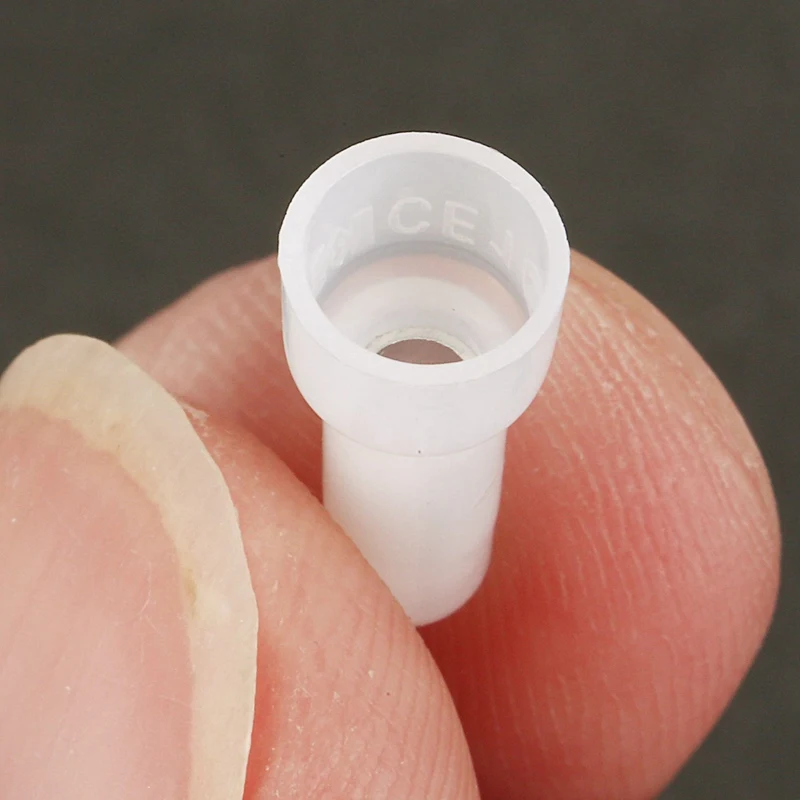 Hot-22-16 GA AWG Tampas de Crimp de Extremidade Fechada, Conectores de Fio de Calibre, Terminais Brancos, 22-16 AWG