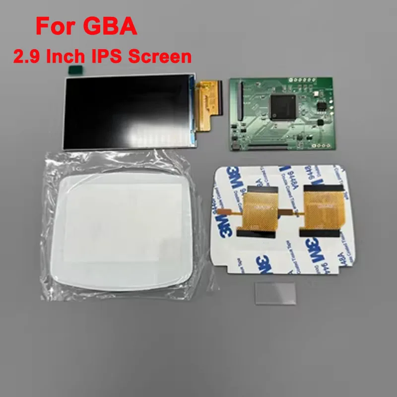 AAAAA Suitable for GBA Gameboy Advance 2.9-inch High Brightness IPS LCD Screen Kit Without Cutting The Casing