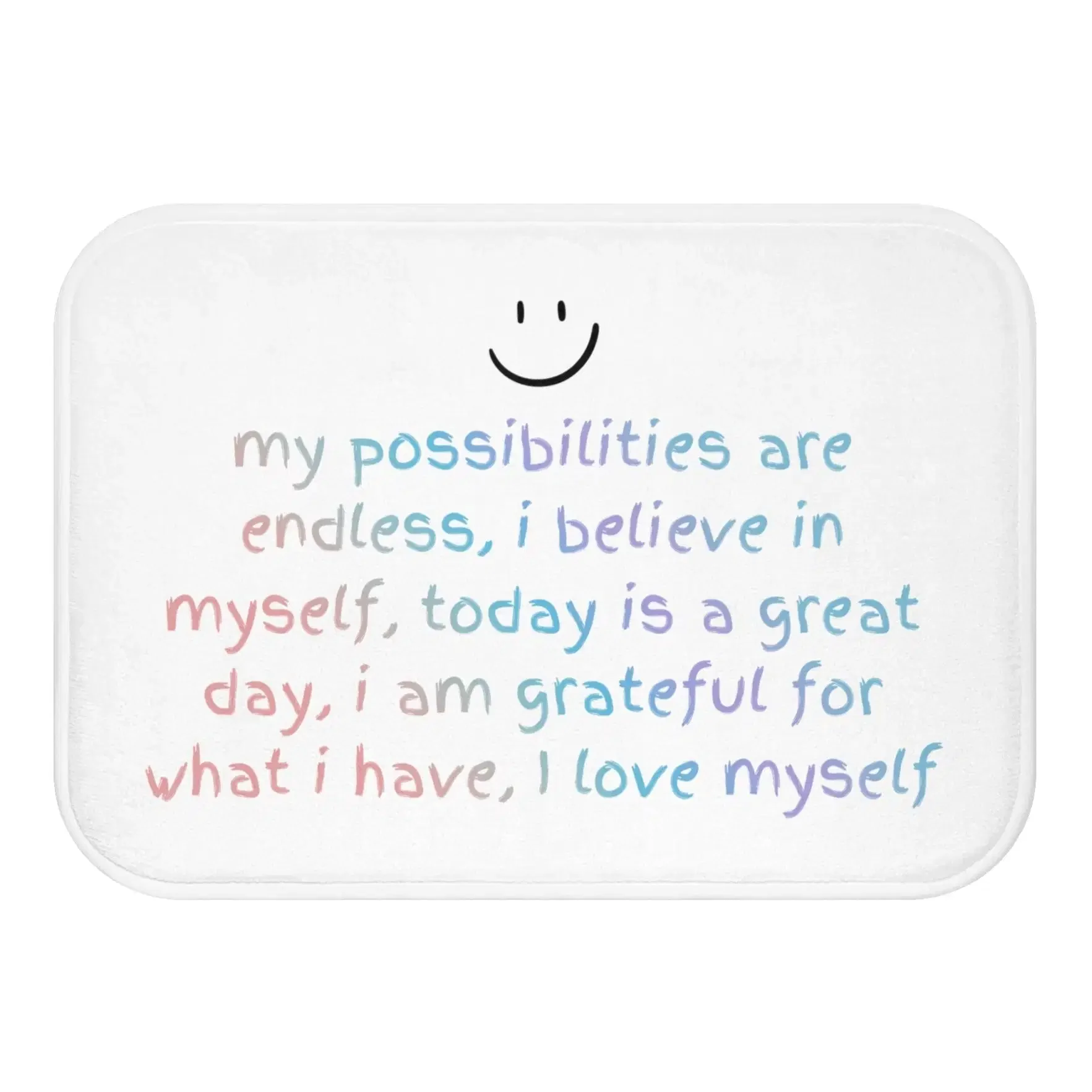 Positive Affirmation Bath Mat