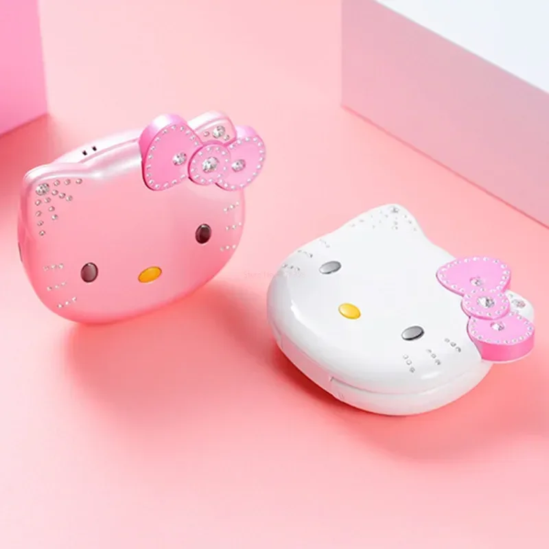 Kawaii Sanrio K688 Hello Kitty Cute Mini 72 (H) Standby Mobile Phone With Flip No Lock Children Dual Card Mobile Phone Toy Gift