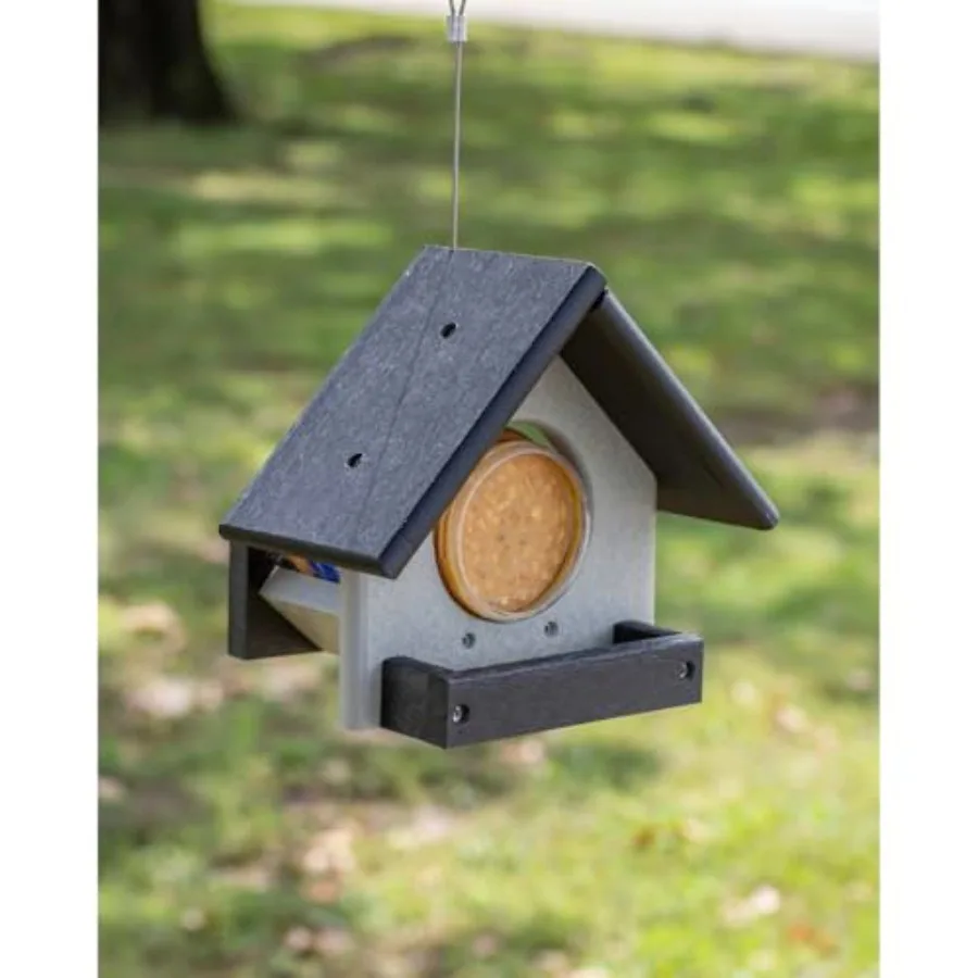 

Retro Renaissance Peanut Butter Jar Bird Feeder