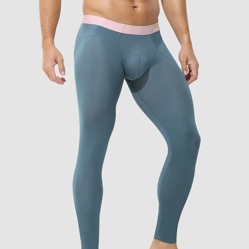 5PCSMen's long Johns, single thin tight-fitting underpants, youth thread pants, thermal pants, slim-fit autumn and winter leggin