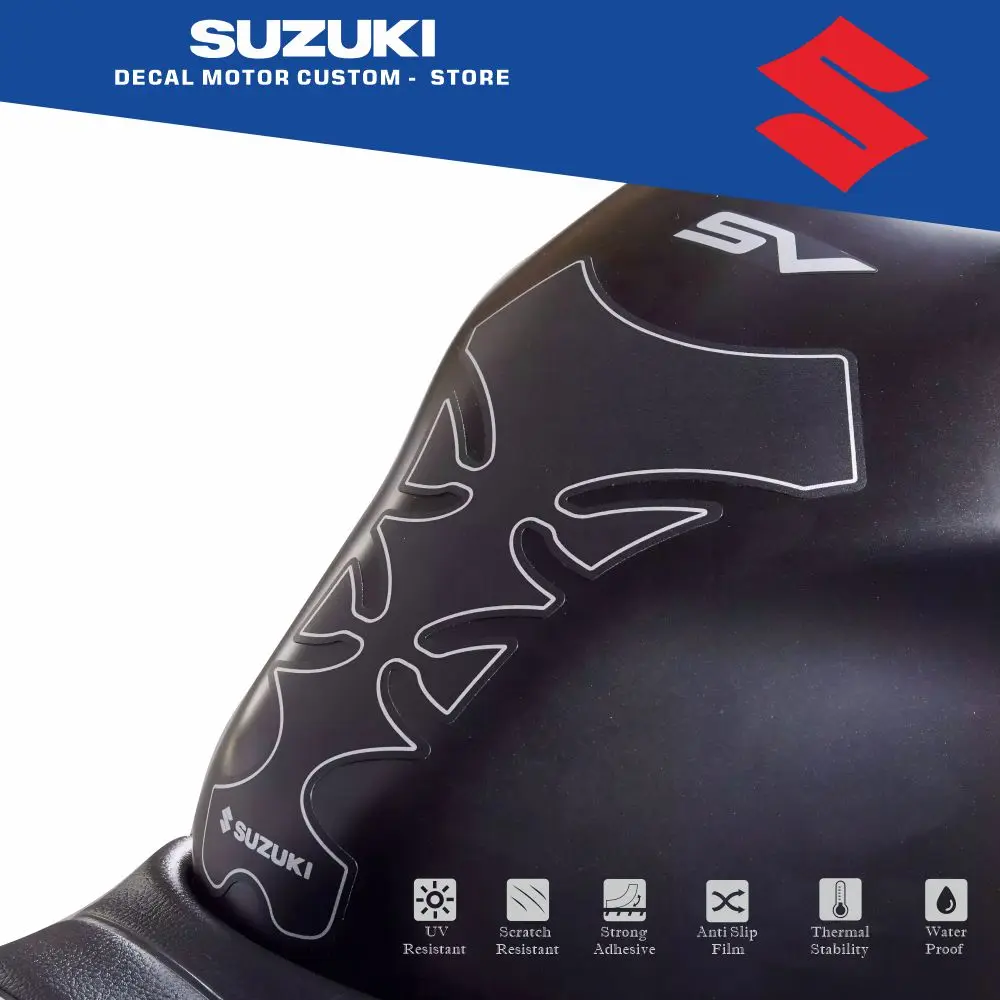 دراجة نارية المضادة للانزلاق لسوزوكي SV650 SV1000 S 2003 - 2013 وحدة المقعد الخلفي الطلاء حامي ملصقات الشارات #3