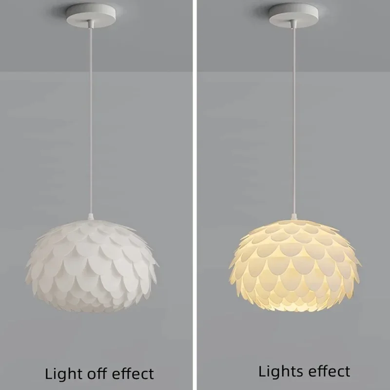 LED Pendant Lamp Creative Fish Scales 3-colour light change Chandelier Lamps Modern Fashion Decor For Bedroom Living Room Led