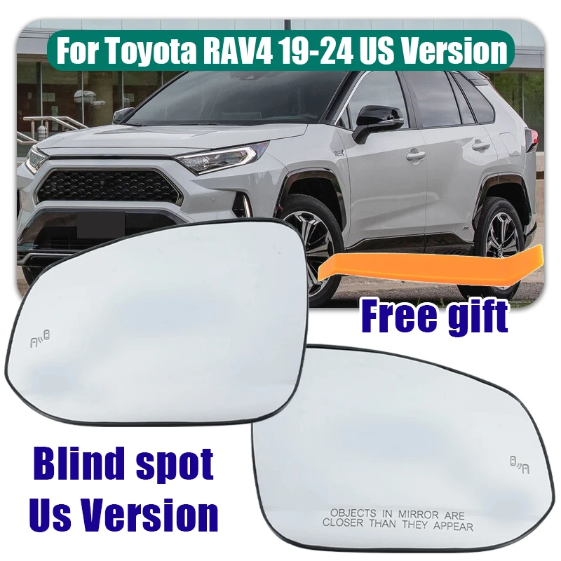 

Стеклянные линзы зеркала заднего вида для Toyota RAV4 2019 2020-2023, американская версия с подогревом, боковое зеркало для слепых зон, автомобильные аксессуары