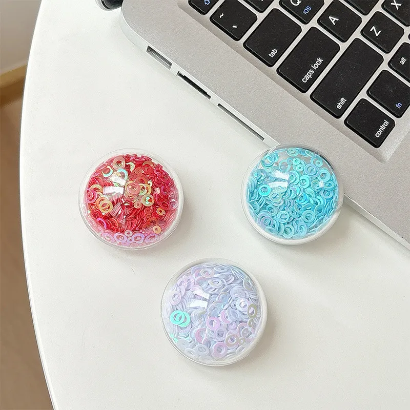 

Кольцо-держатель для телефона Quicksand Circle GLITTER с блестками, подставка для мобильного телефона, совместимая с iPhone 15, 16, Xiaomi, Huawei и другими смартфонами.