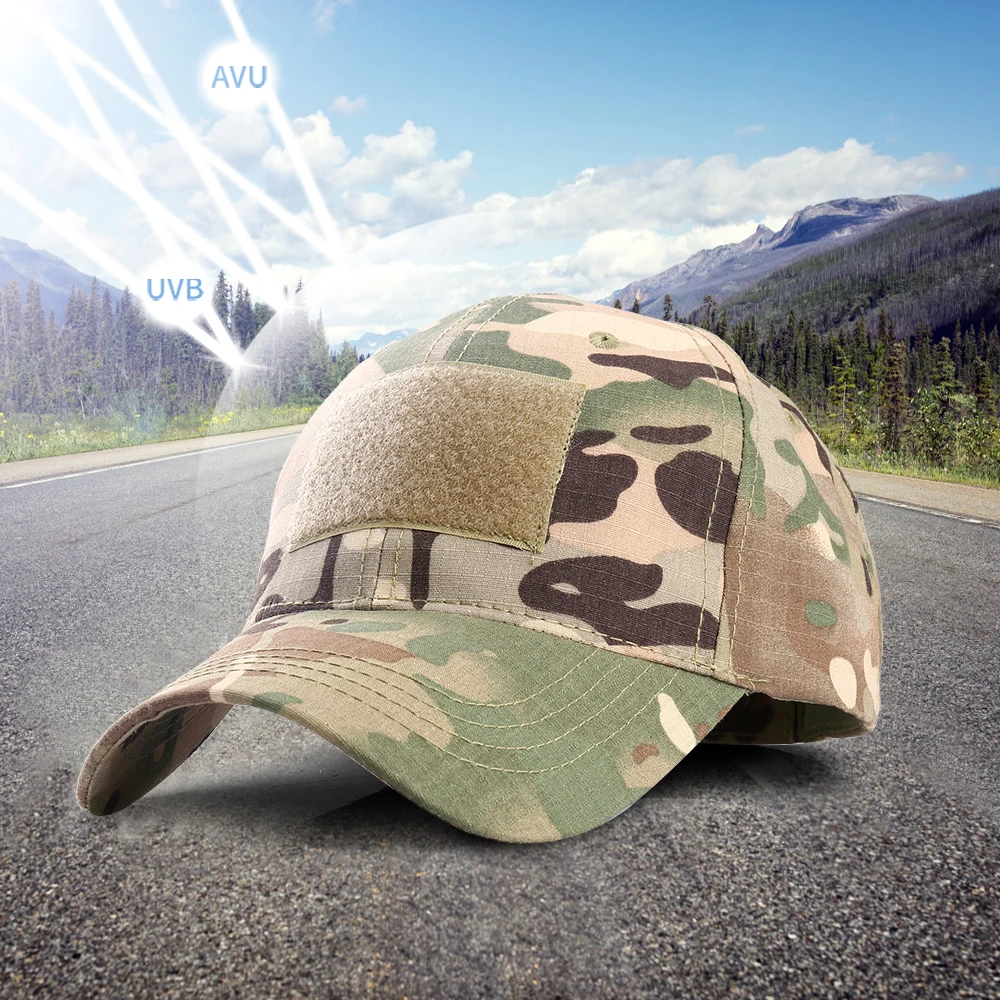 Camouflage Cap Adjustable Mesh Breathable Sports Tactical Military Army Hat Outdoor Fishing Hiking Basketball Baseball Cap