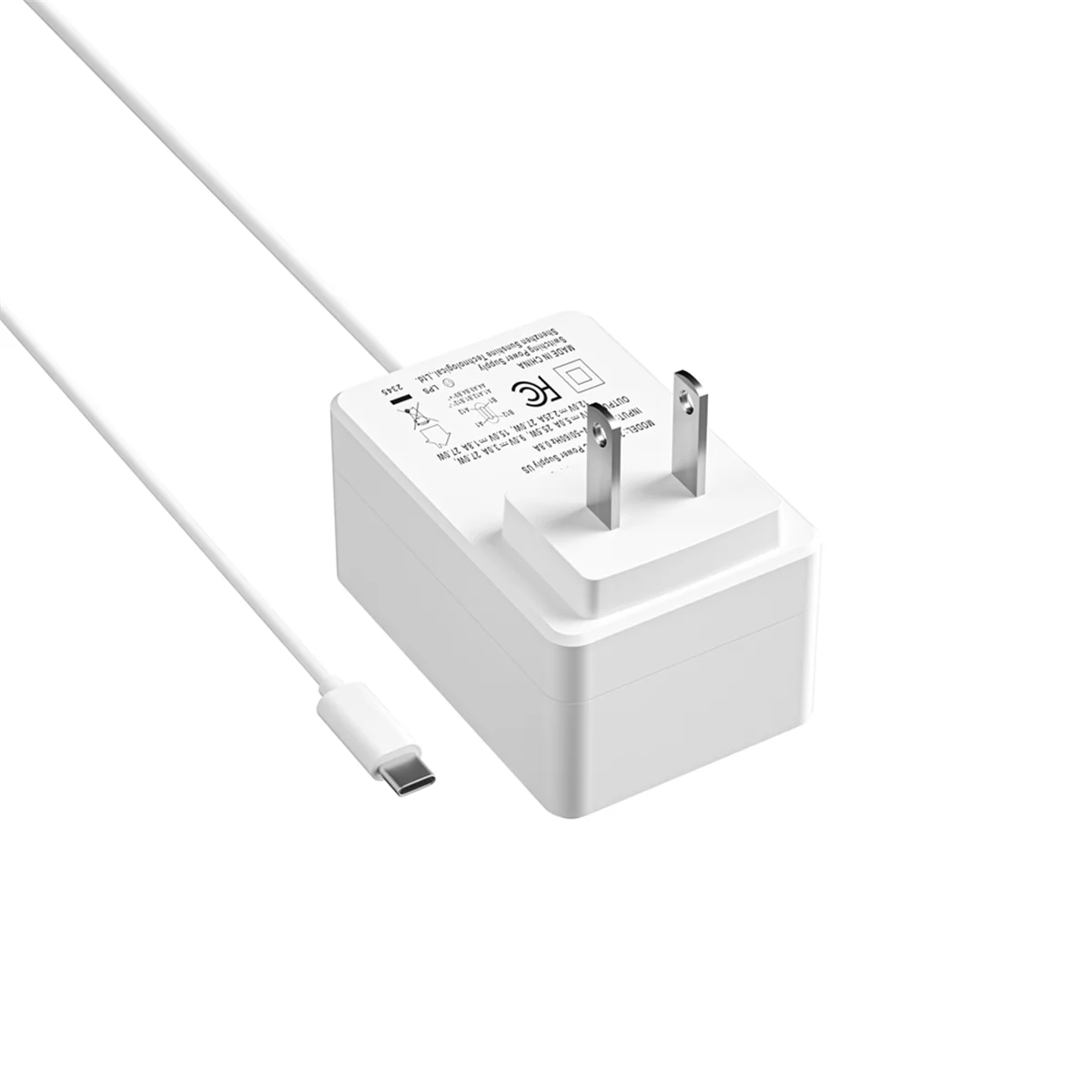 AT87-For Raspberry Pi 5 Generation Pi5 Fast Charger USB-C PD 5.1V5A Support Pd Standard Type C Interface Charger with US Plug