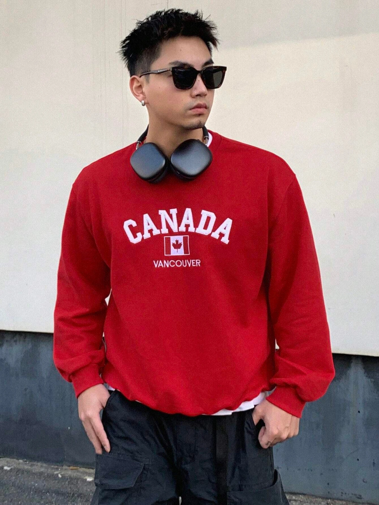 Sudadera de cuello redondo par - Street Fashion Canada reseña y precio