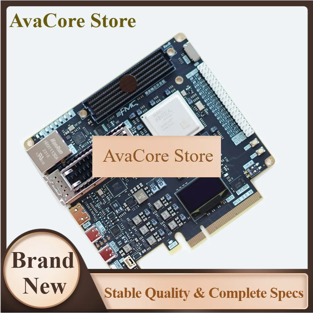 Плата разработки AvaCoreFPGA PCIe Xilinx Kintex Ultrascale+ XCKU5P с DDR4, PCIe3.0x4, 100G оптическим интерфейсом QSFP28 FMC HPC HD