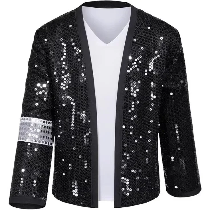 Adult Women Men 80s 90s Pop Star Michael Jackson Cosplay Costume Wig Halloween Stage Performance Hip Hop Dance  Family Clothing view 2