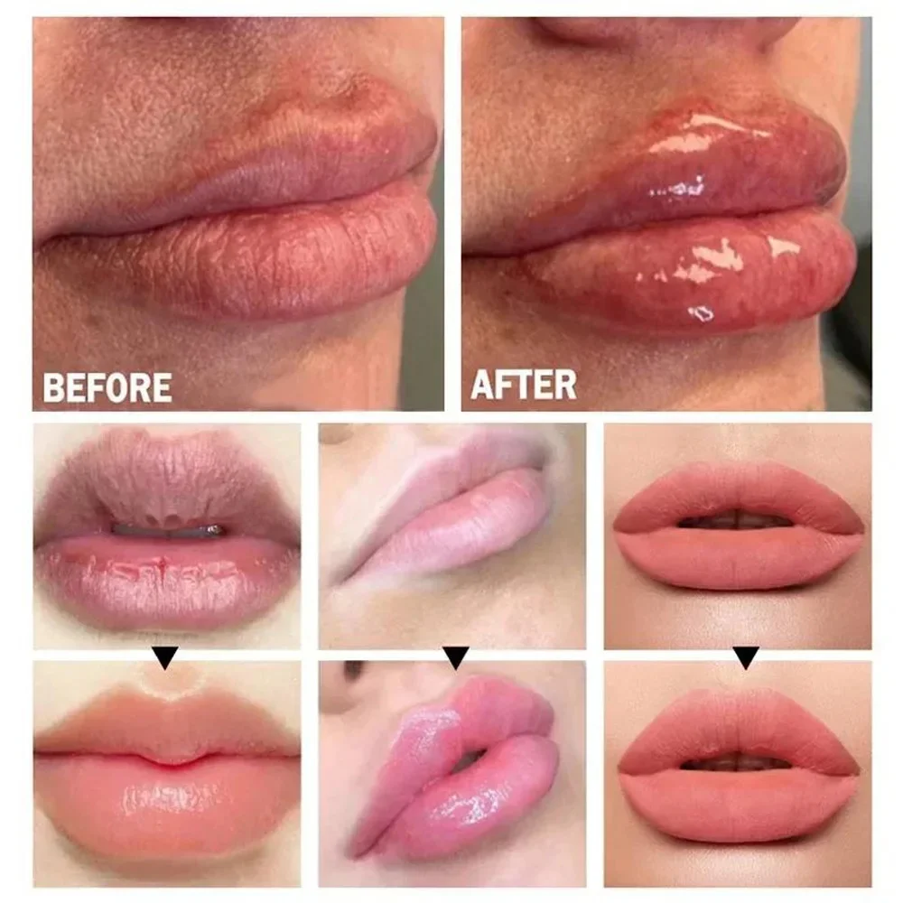 Serum pemadat bibir instan, 3 dalam 1 Serum penebal bibir instan, penambah volume minyak, Pelembab, menyehatkan garis halus, perawatan bibir seksi