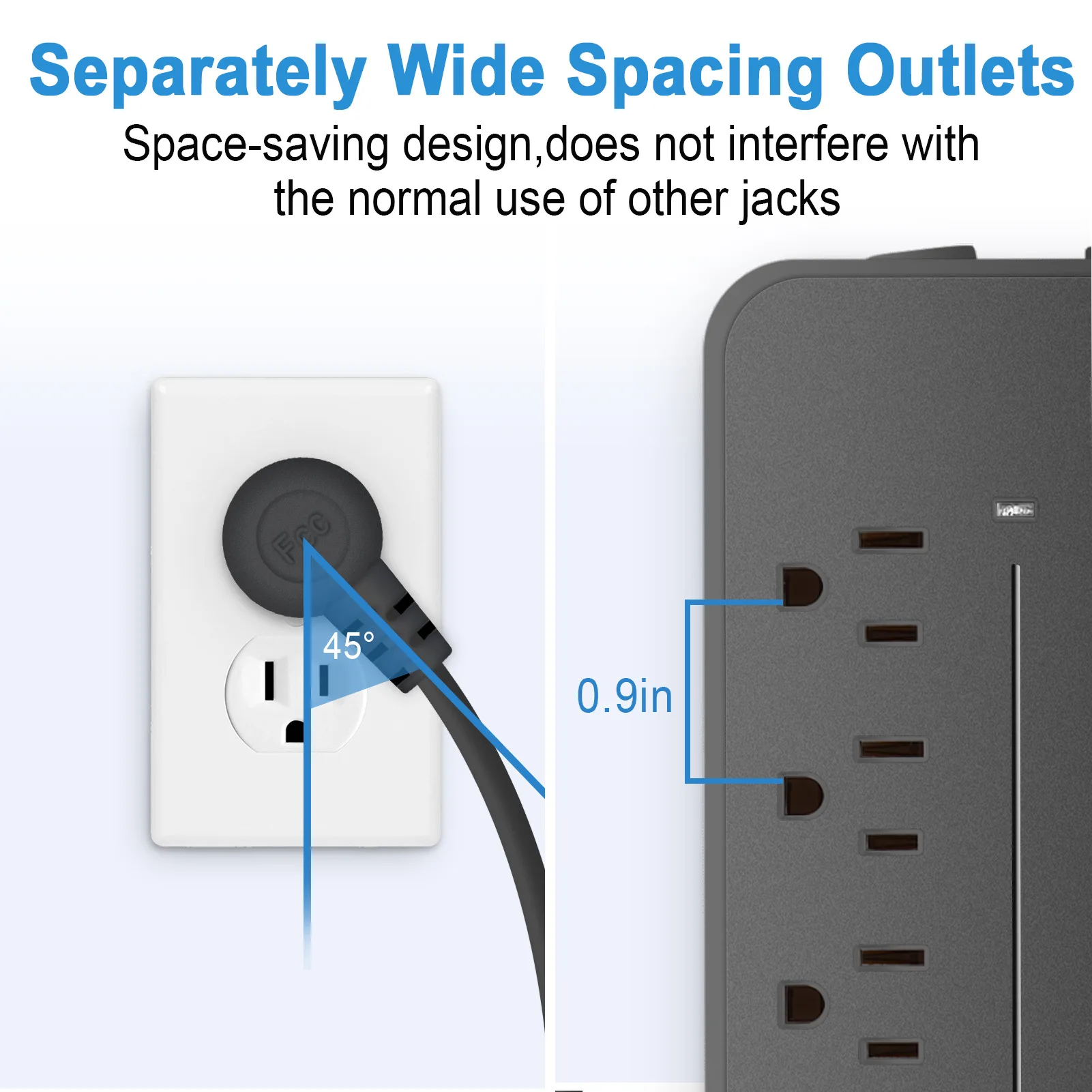Power Strip US Plug AC Outlets Multitap Electrical Socket Extension Cord With USB C Ports Fast Charging Network Filter Adapter