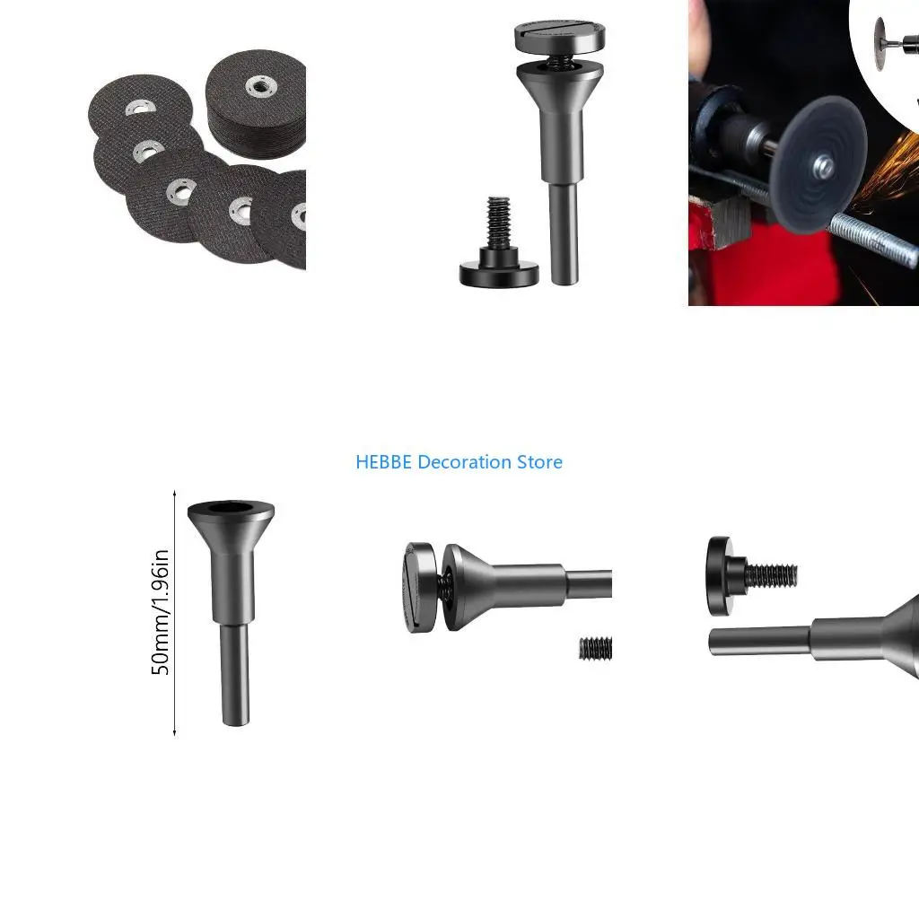 B0KC Die Grinder Arbor for Cut Wheel Repair Adapter Attachment Grinder Tool Cut Wheel Mounting Mandrels Holder