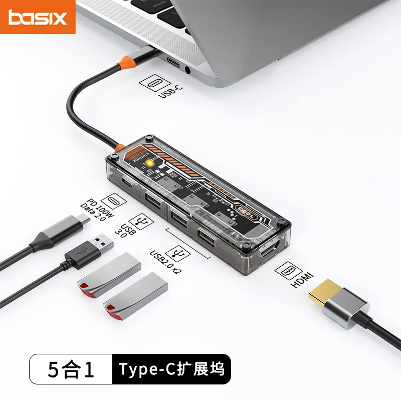 

USB-концентратор Basix на HDMI-совместимый USB 3,0 адаптер USB Type C док-станция для Samsung dex MacBook Pro Air PRO M1 M2 type C концентратор