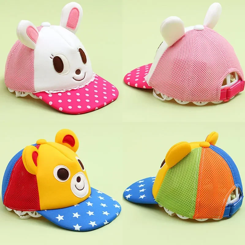 

Children's Hats 2022 New Caps Boys And Girls Bear And Rabbit Cartoon Three-Dimensional Ears Baseball Cap One Piece