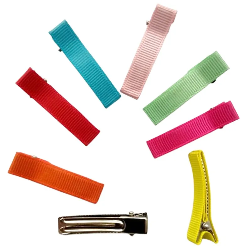 

Hair Alligator Clips Accessories Hairpins For Women Girl Bow Flowers Hairband Fully Ribbon 4.8CM Double Prong Barrettes 10PCS