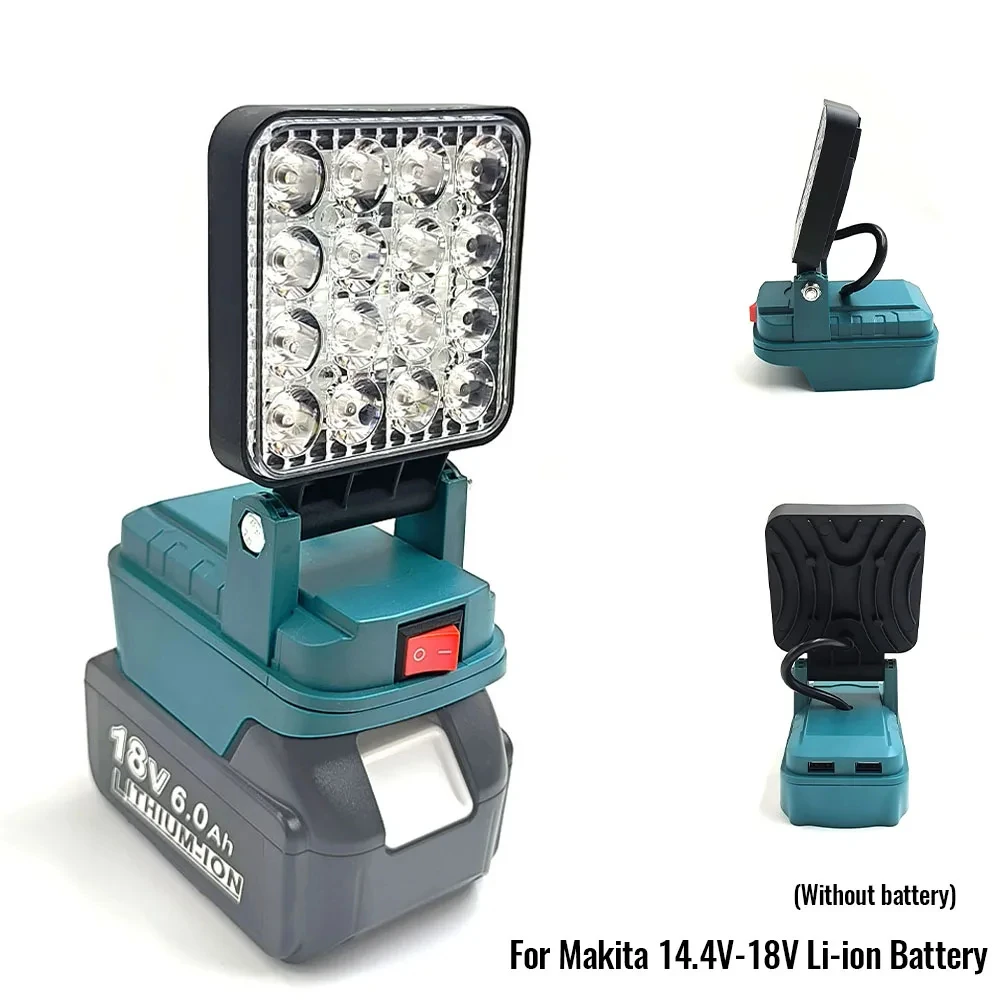 For Makita 14.4V-18V Li-ion Battery Lantern Outdoor Flashlight Cordless LED Work Light Camping Lamp Emergency Lighting