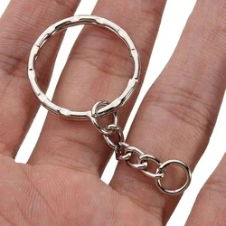20Pcs New Key Ring Nickel Plated Embossed Keychain Diy Pendant Accessories for Women
