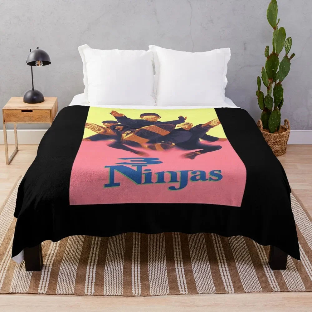 

3 Ninjas Throw Blanket Luxury Throw Decoratives Winter beds Furry Blankets