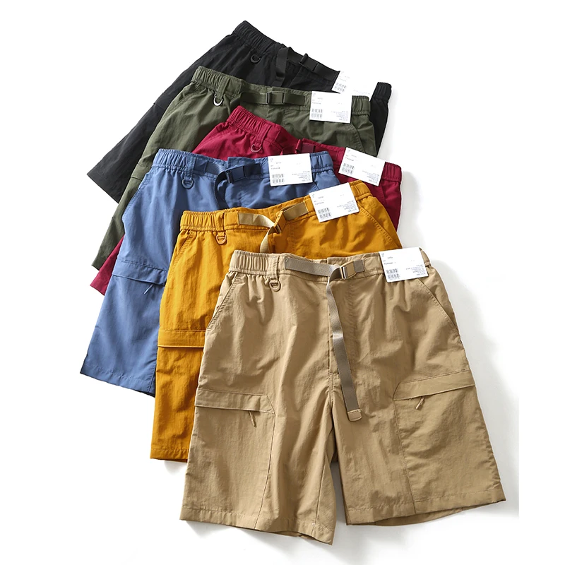 

Легкие быстросохнущие шорты и брюки средней длины для пар, летняя повседневная рабочая одежда, свободные брюки до колен для мужчин и женщин