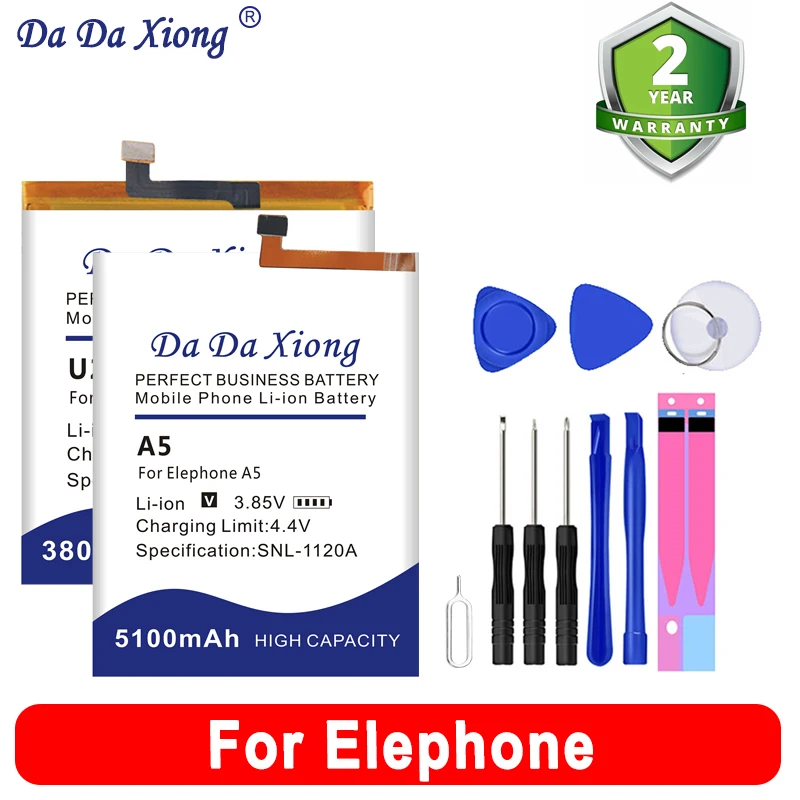 New For ElephoneSoldier ElephoneM2 Replace Battery For Elephone U2 M2 S3 A4 A5 A6 S7 P8 R9 Soldier Pro Mini Max 3D 4G + Tool