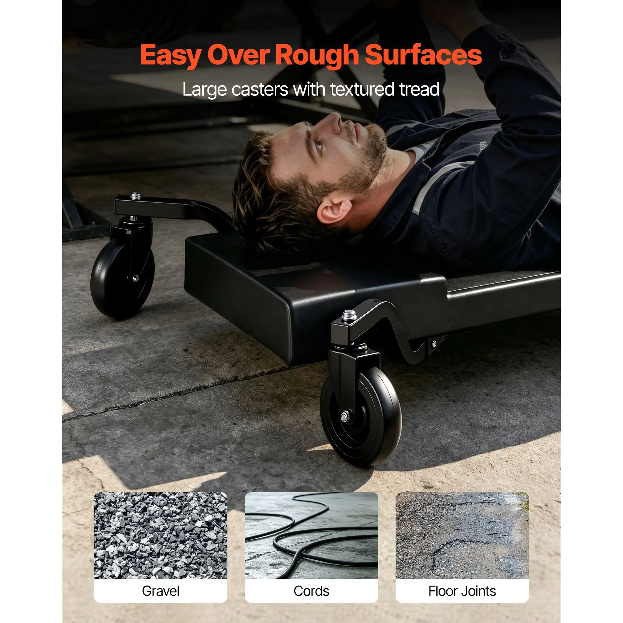40 in Mechanic Creeper with 4  - Garage Creeper Roller ulasan dan harga