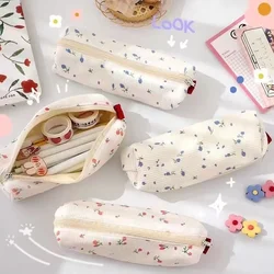 20*5*5cm Floral Cute Pencil Case Girls Kawaii Stationery Organizer Pencil Cases Back To School Supplies Flowers Pencil Pouch