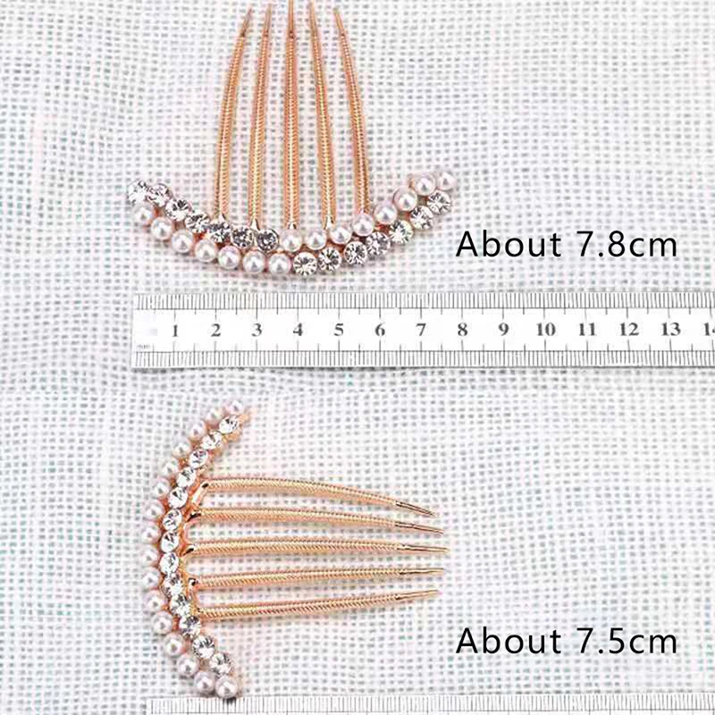 Comb Hairpin Ladies Bow Rhinestone Hairpin Metal Hair Stick Hairpin Bridal Wedding Banquet Hair Accessories Headdress